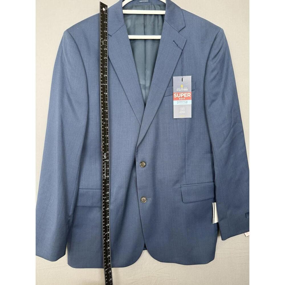 Stafford Blue Men's Suit Jacket - Picture 4 of 7